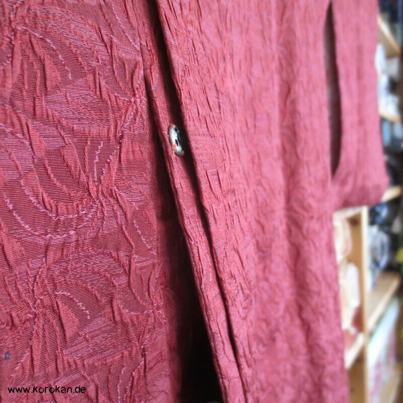 ziegelrote Matelassé Seiden Michiyuki  Kimono Jacke