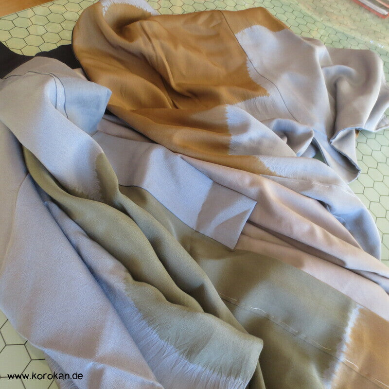 Shibori Wolken Juban Unterkimono, Seidencrepe