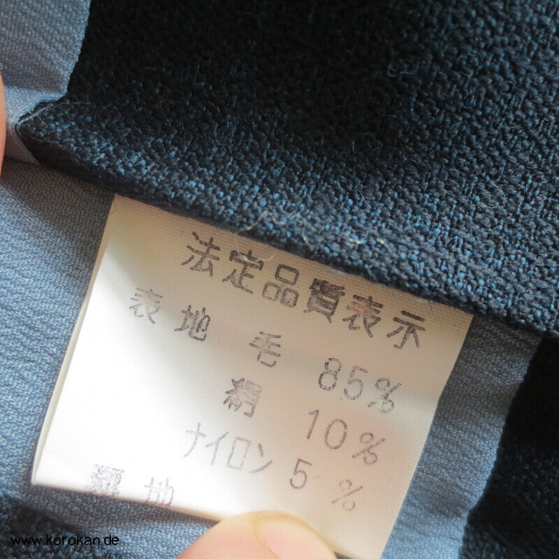 melierte Wolle/ Seide Haori, Futter Synthetik