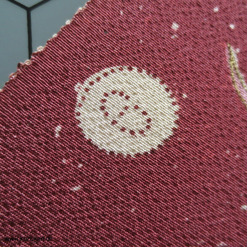 Panel Seide, Gräser, Blütter, Schmetterlinge für Kimono