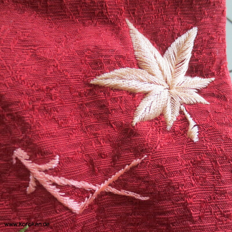 Kimono Kinchaku Zugbeutel bestickte Seide - japanische Tasche
