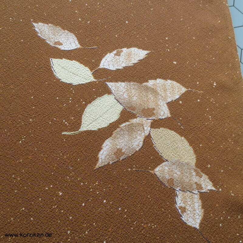 Panel Seide, Gräser, Blütter, Schmetterlinge für Kimono