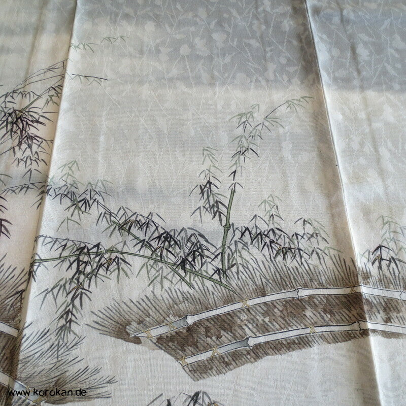 Bambuswäldchen vor Strohmatten Hitoe Homongi Kimono