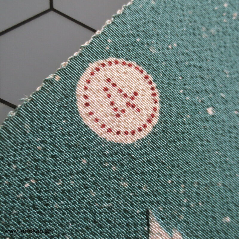 Panel Seide, Gräser, Blütter, Schmetterlinge für Kimono