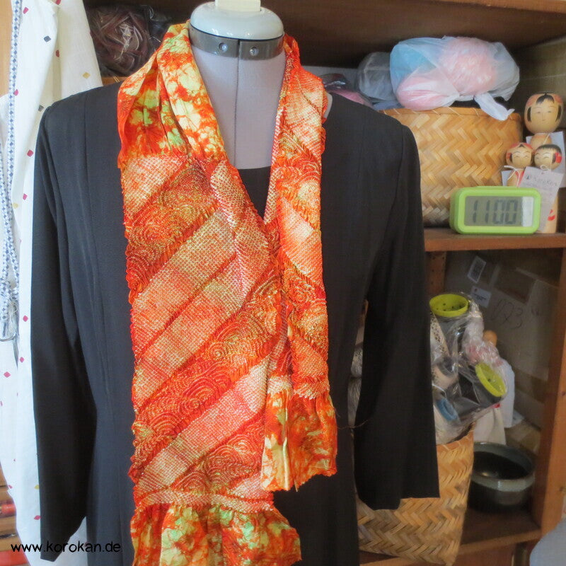 Shibori Segaiha Batik Seidendamast Obiage