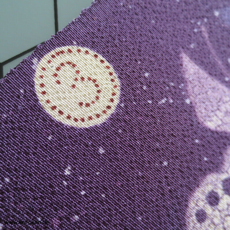Panel Seide, Gräser, Blütter, Schmetterlinge für Kimono