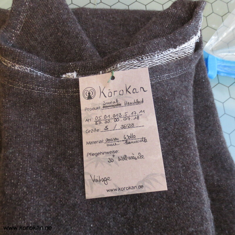 Wolle Baumwolle Sweatkleid A Linien, Gr. S
