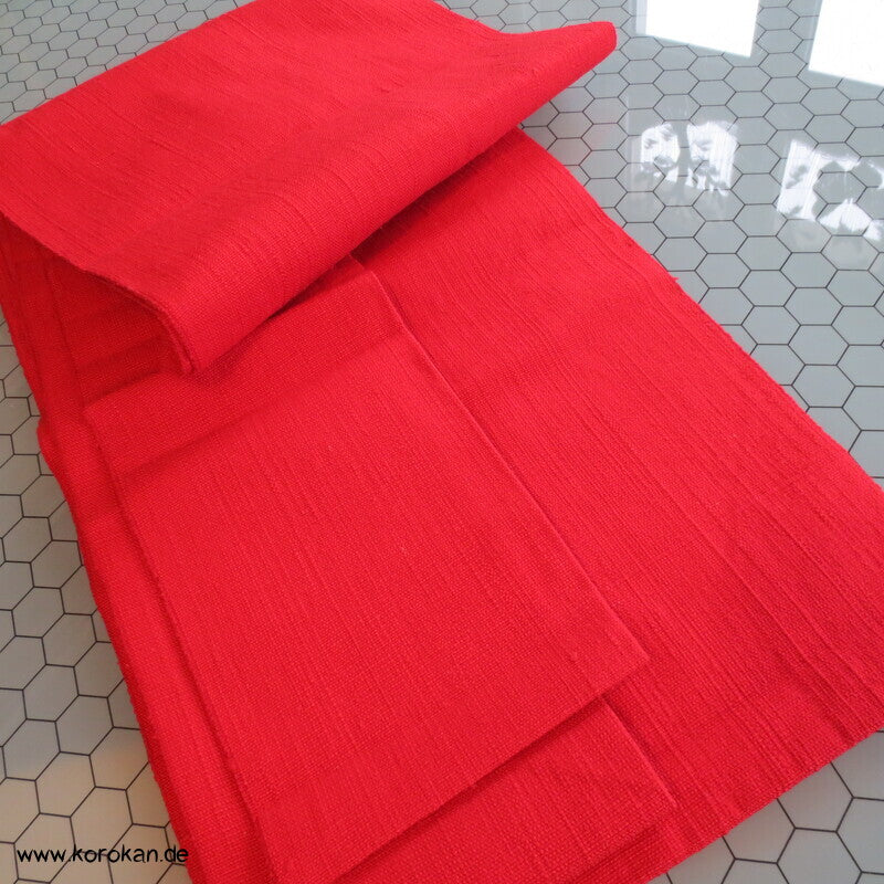 roter grob handgewebter Nagoya Obi Kimono Gürtel