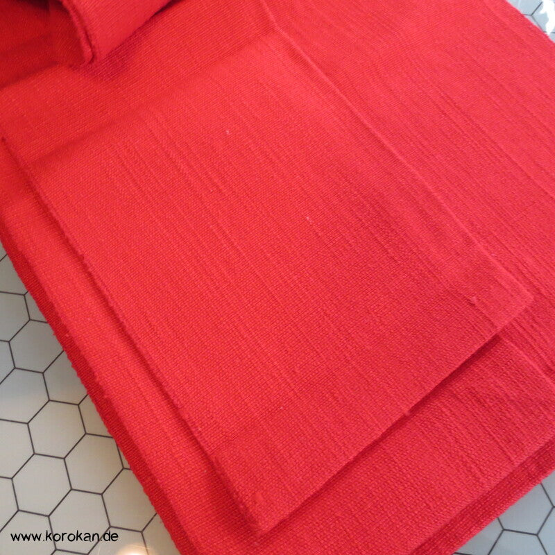 roter grob handgewebter Nagoya Obi Kimono Gürtel