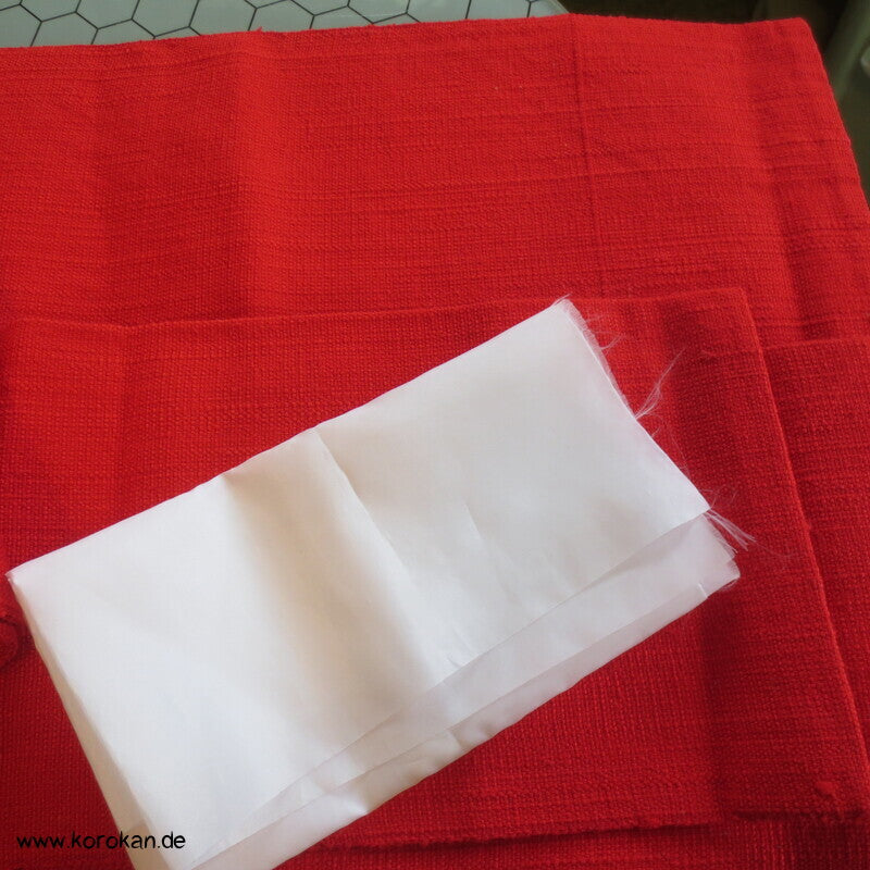 roter grob handgewebter Nagoya Obi Kimono Gürtel