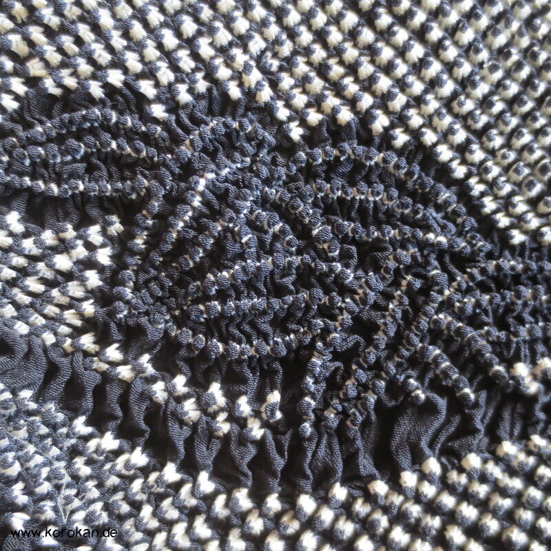 Bambus Shibori Heko Obi - Chirimen Seiden Crepe
