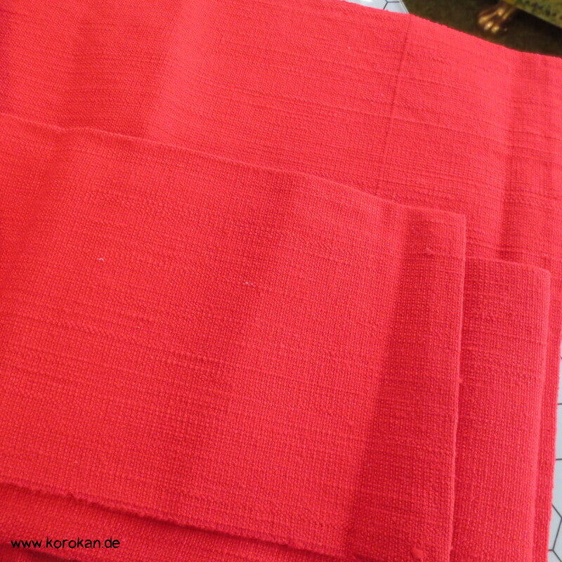 roter grob handgewebter Nagoya Obi Kimono Gürtel