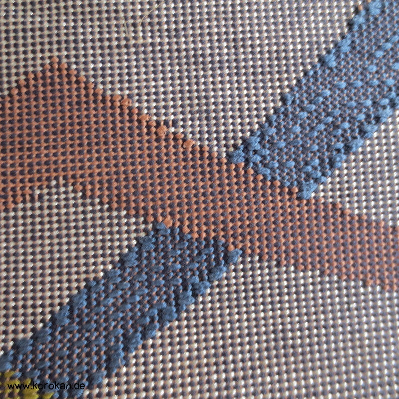 Bergketten Fukuro Obi, grobe handgewebte Seide mit Lurex