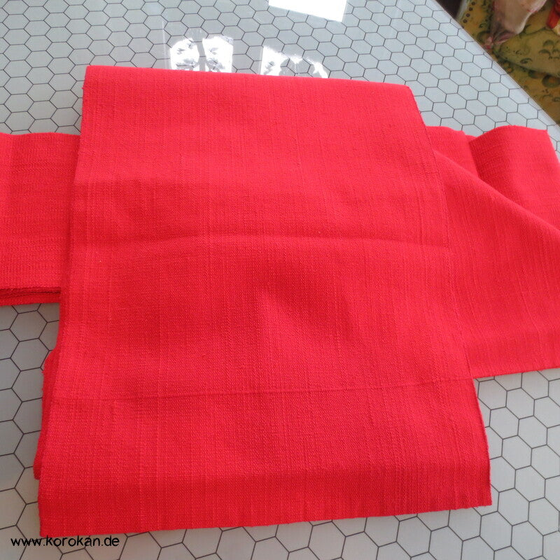 roter grob handgewebter Nagoya Obi Kimono Gürtel