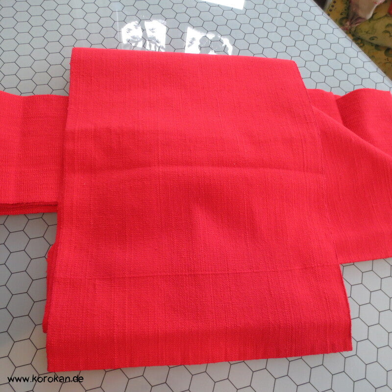 roter grob handgewebter Nagoya Obi Kimono Gürtel