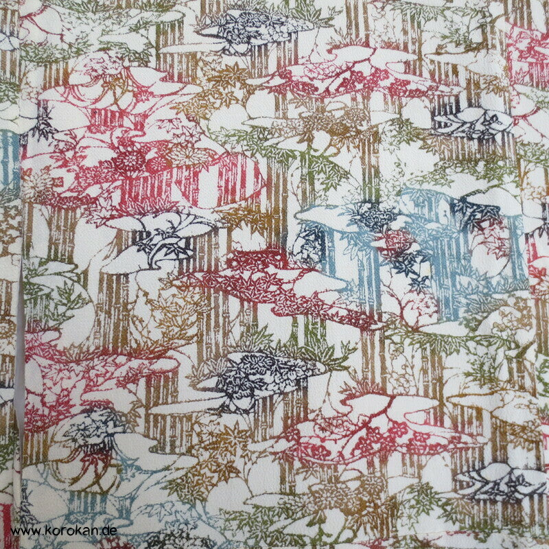 Shochikubai Bingata Bambuswäldchen Komon Kimono