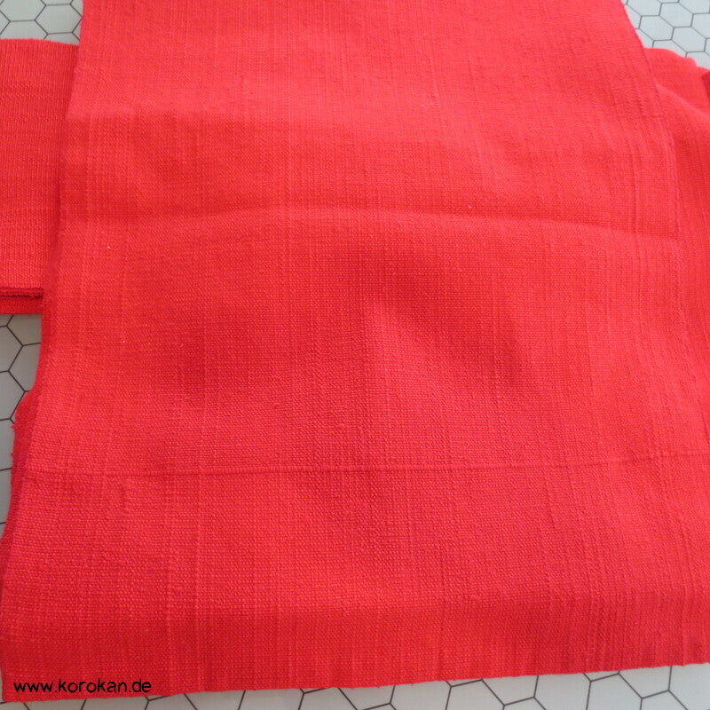 roter grob handgewebter Nagoya Obi Kimono Gürtel