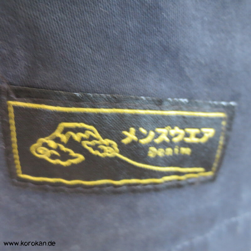 Zara Man Jeansjacke mit japanischen Stickereien XL
