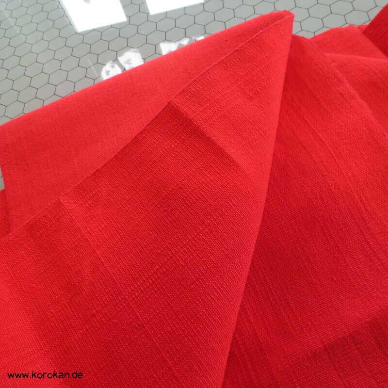 roter grob handgewebter Nagoya Obi Kimono Gürtel