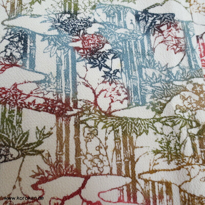 Shochikubai Bingata Bambuswäldchen Komon Kimono