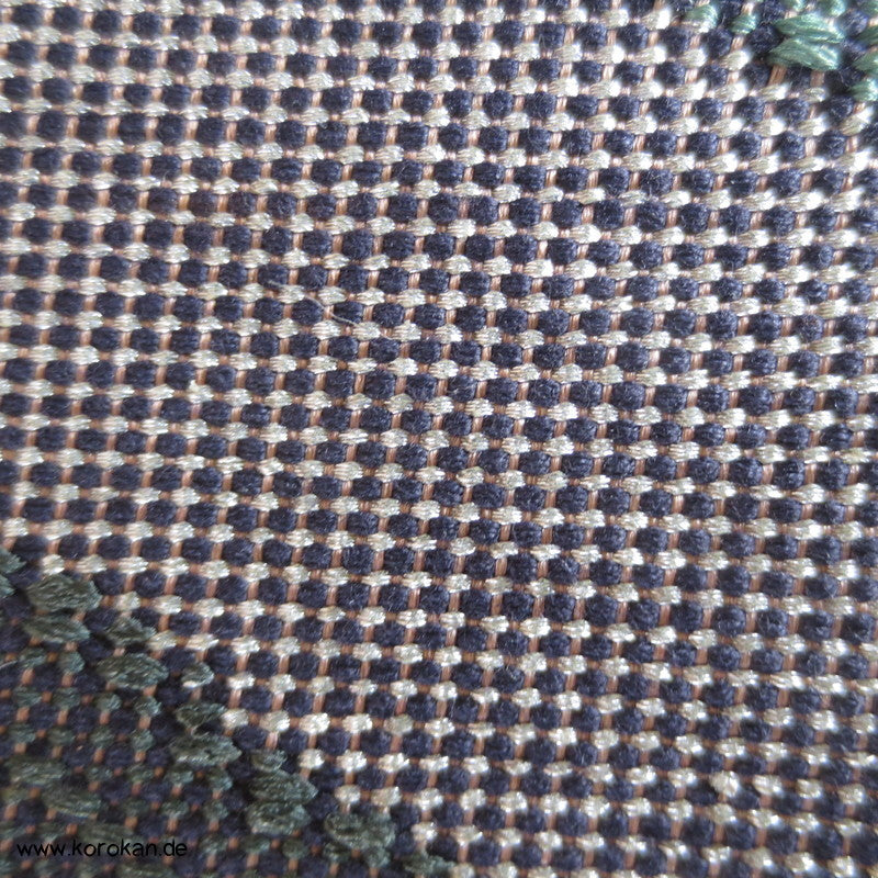Bergketten Fukuro Obi, grobe handgewebte Seide mit Lurex