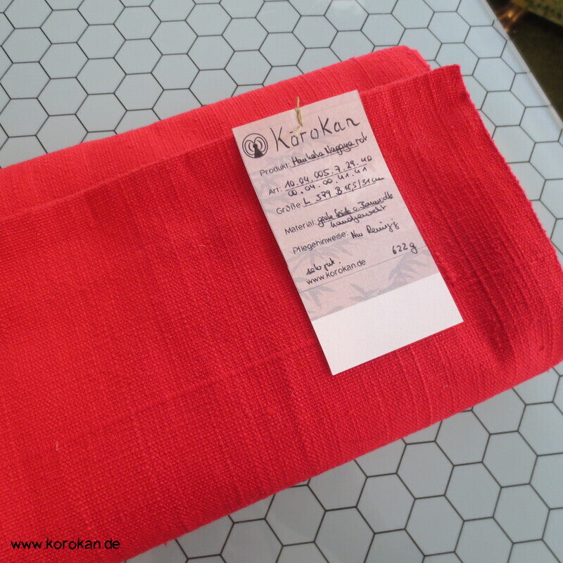 roter grob handgewebter Nagoya Obi Kimono Gürtel