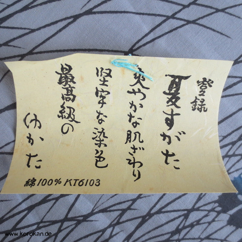 Nadeshiko und Gräsermuster Yukata Kimono Tanmono