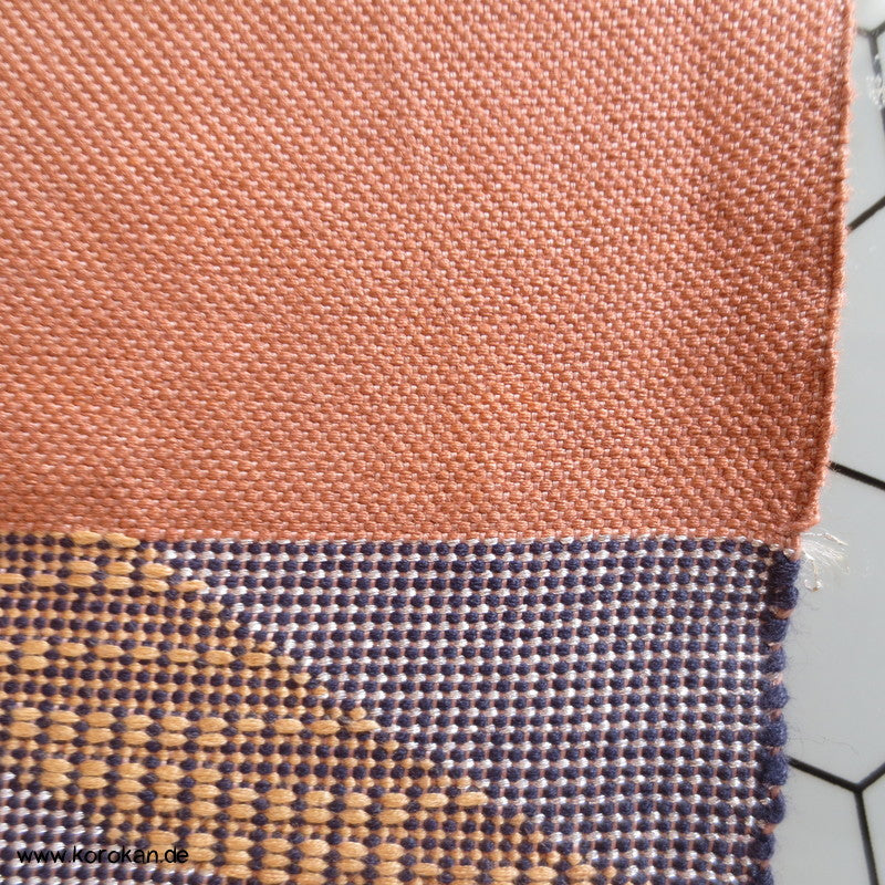 Bergketten Fukuro Obi, grobe handgewebte Seide mit Lurex