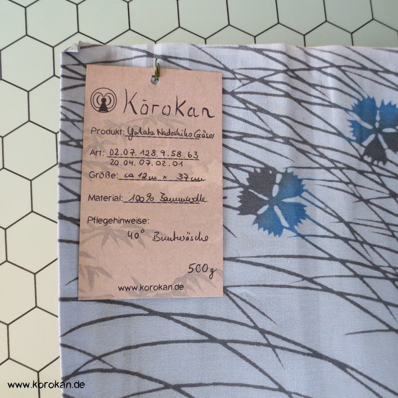 Nadeshiko und Gräsermuster Yukata Kimono Tanmono