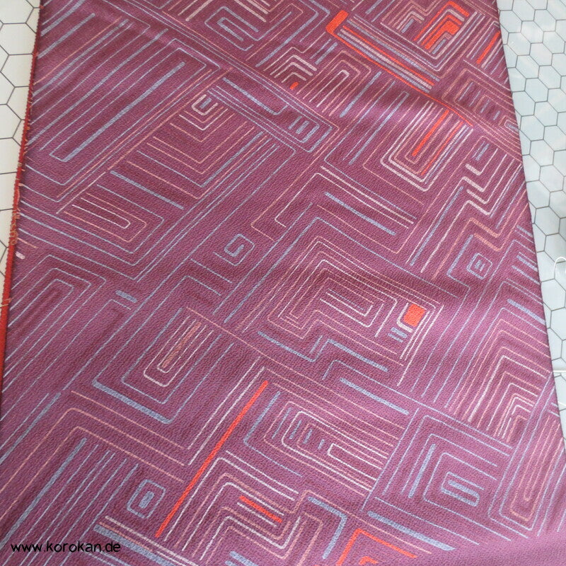 Panel Blüten und abstrakt - Chirimen Kimono Seide