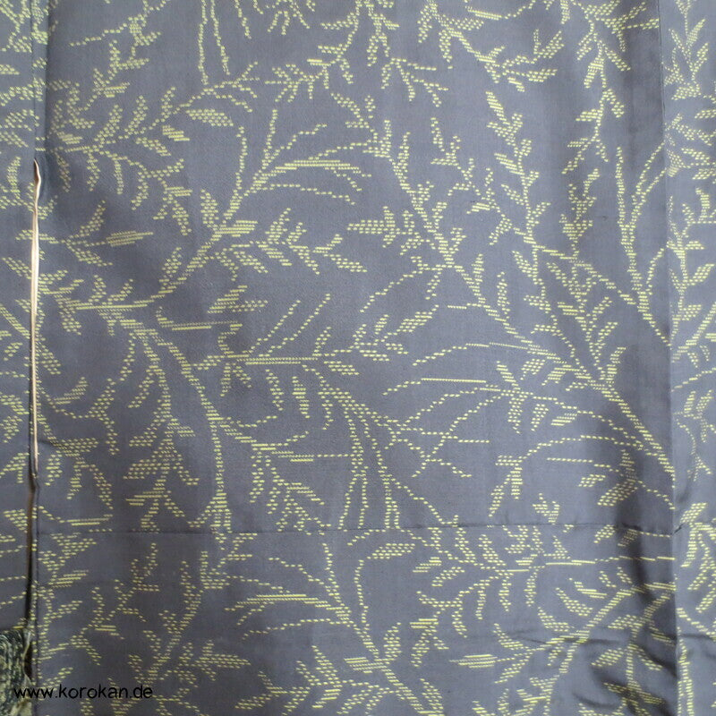 gelbe Zweige Kasuri Tsumugi Seiden Kimono