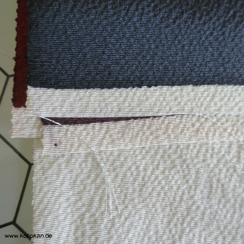 Panel Blüten und abstrakt - Chirimen Kimono Seide