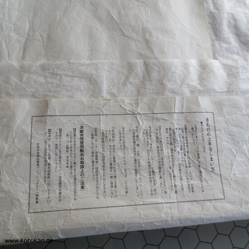 Kimono japanische Papier Kimono Hülle, Kanji Egasumi