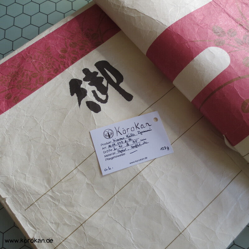 Kimono japanische Papier Kimono Hülle, Kanji Egasumi