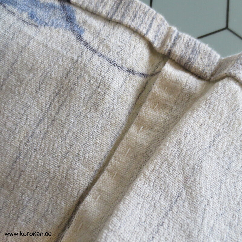 handgenähter japanischer Yukata Kimono, dicker Krepp Porzellanmuster