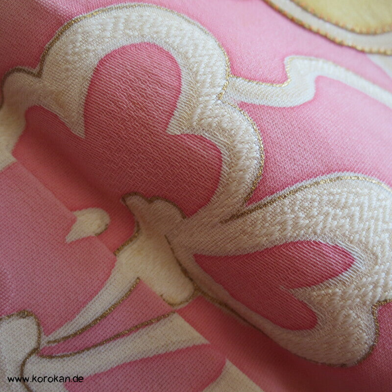 Päonien teilbestickt auf azaleerotpink Homongi Kimono