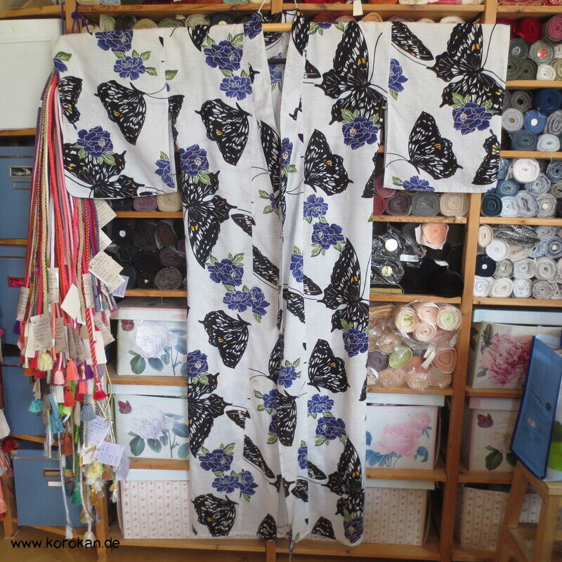 Yukata Baumwoll Kimono Schmetterlinge
