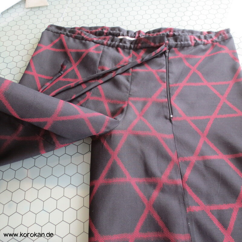 Hosenrock  / weite Hose aus Tsumugi Kasuri Asanoha