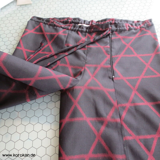 Hosenrock  / weite Hose aus Tsumugi Kasuri Asanoha