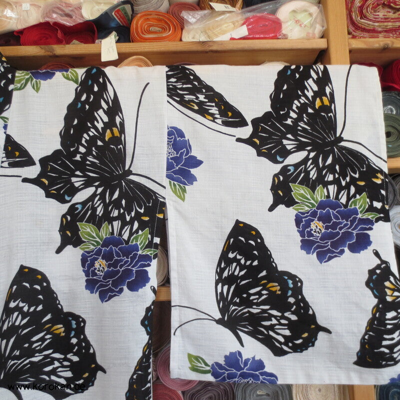 Yukata Baumwoll Kimono Schmetterlinge