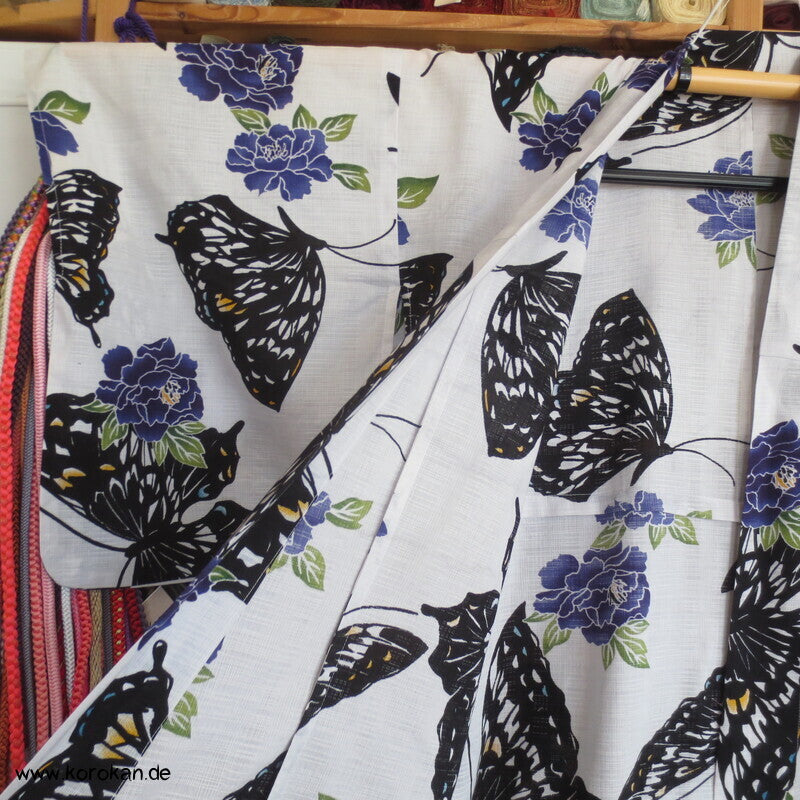 Yukata Baumwoll Kimono Schmetterlinge