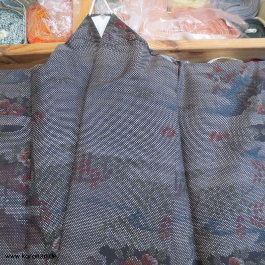 Garten Kasuri Tsumugi Seiden Kimono