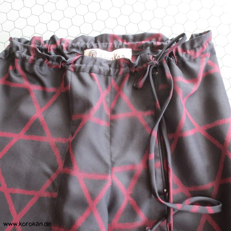 Hosenrock  / weite Hose aus Tsumugi Kasuri Asanoha
