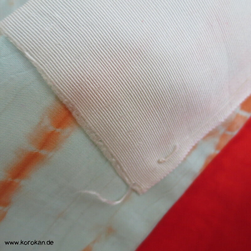 Näh Batikstreifen Juban Kimono - antik, rotes Futter