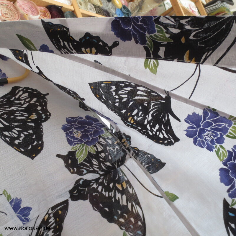 Yukata Baumwoll Kimono Schmetterlinge