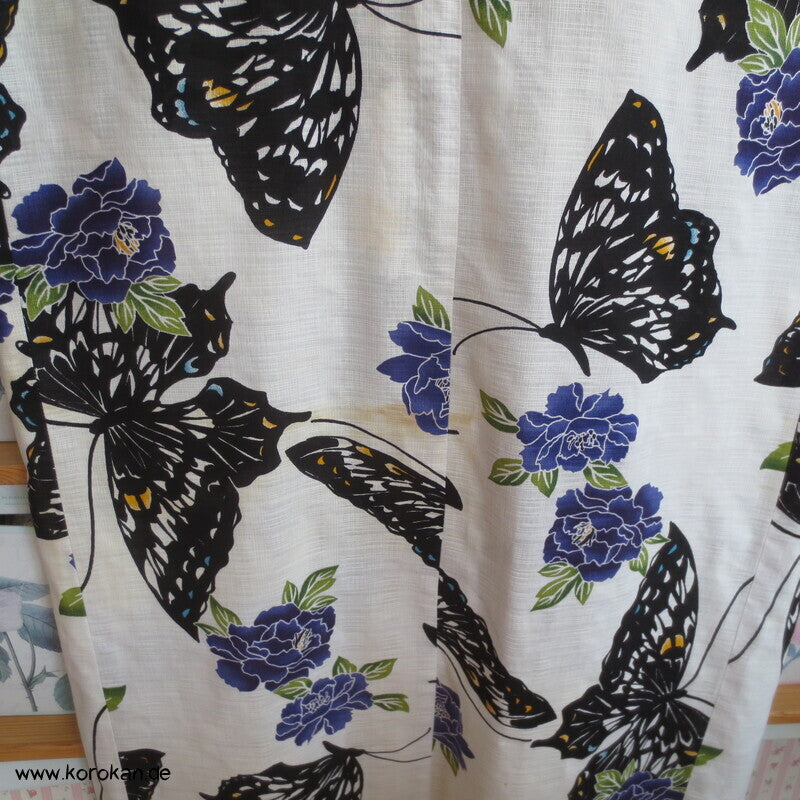 Yukata Baumwoll Kimono Schmetterlinge