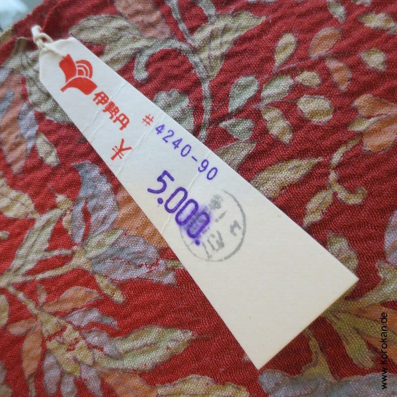 japanischer Bingata Seide / Wolle Kimono Krepp