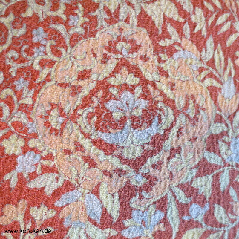 japanischer Bingata Seide / Wolle Kimono Krepp