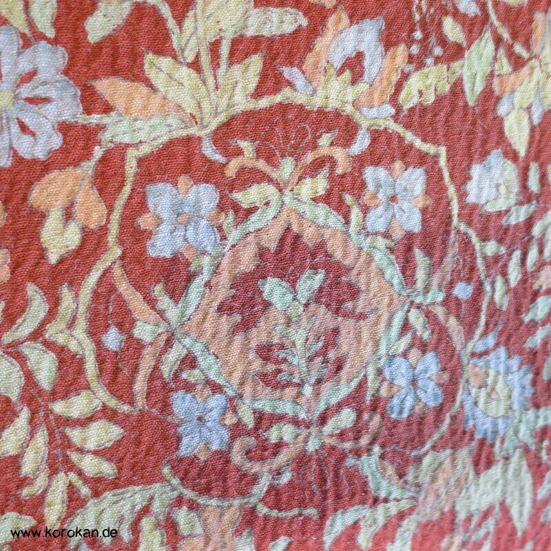 japanischer Bingata Seide / Wolle Kimono Krepp