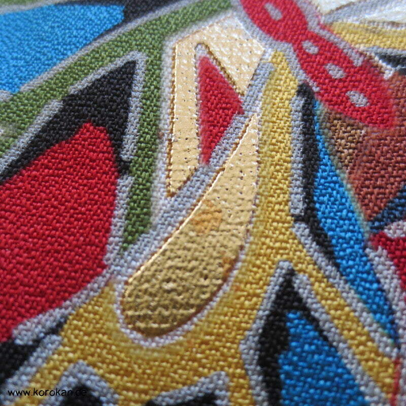 moderner Furisode Seiden Atlas Karieba Furisode Kimono